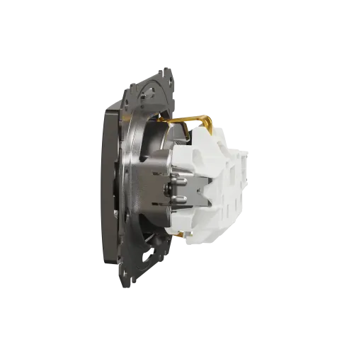 Розетка с заземлением, матовый алюминий, Sedna Design Schneider Electric SDD170022U