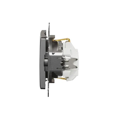 Розетка с заземлением, матовый алюминий, Sedna Design Schneider Electric SDD170022U