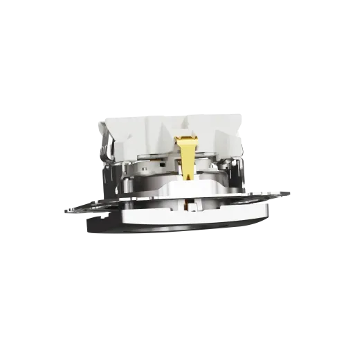 Розетка с заземлением, матовый алюминий, Sedna Design Schneider Electric SDD170022U