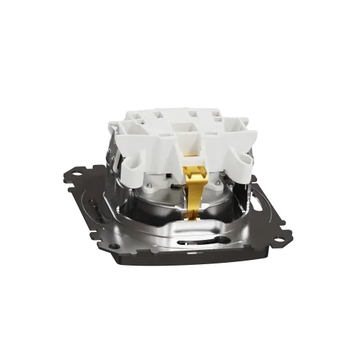 Розетка с заземлением, матовый алюминий, Sedna Design Schneider Electric SDD170022U