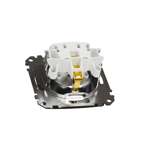 Розетка с заземлением, матовый алюминий, Sedna Design Schneider Electric SDD170022U