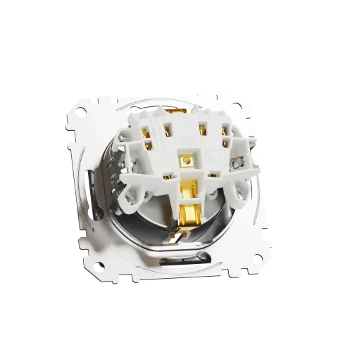 Розетка с заземлением, матовый алюминий, Sedna Design Schneider Electric SDD170022U