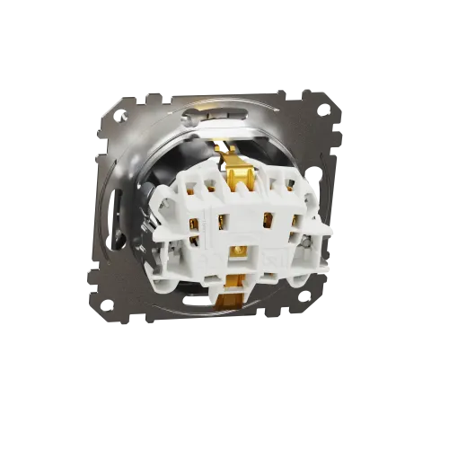Розетка с заземлением, матовый алюминий, Sedna Design Schneider Electric SDD170022U