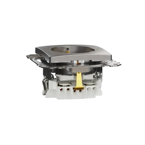 Розетка с заземлением, матовый алюминий, Sedna Design Schneider Electric SDD170022U