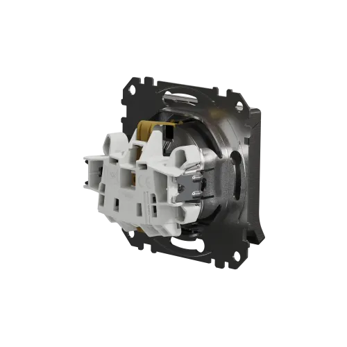 Розетка электрическая с крышкой, матовый алюминий, Sedna Design SDD170024