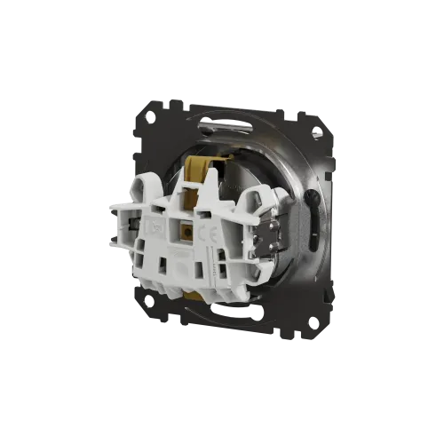 Розетка электрическая с крышкой, матовый алюминий, Sedna Design SDD170024