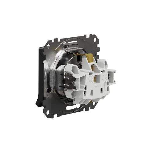 Розетка электрическая с крышкой, матовый алюминий, Sedna Design SDD170024
