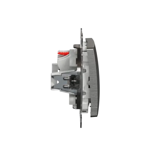 Выключатель 1 клавишный, матовый алюминий, Sedna Design SDD170101