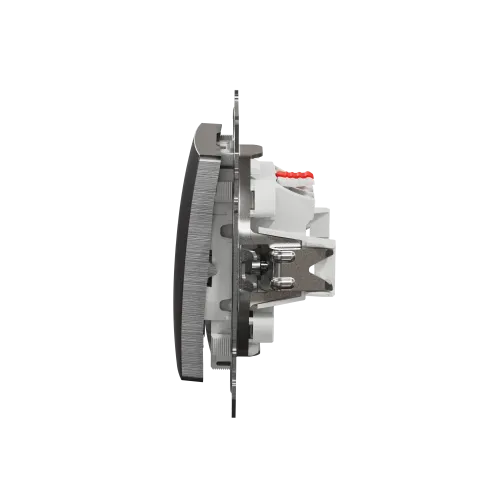 Выключатель 1 клавишный, матовый алюминий, Sedna Design SDD170101