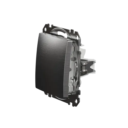 Выключатель 1 клавишный, матовый алюминий, Sedna Design SDD170101