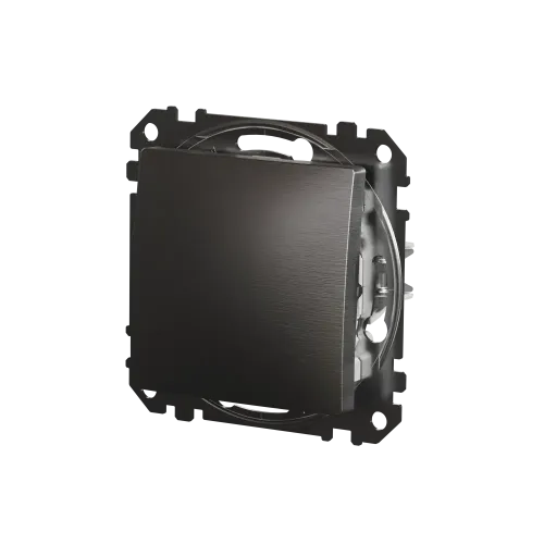 Выключатель 1 клавишный, матовый алюминий, Sedna Design SDD170101