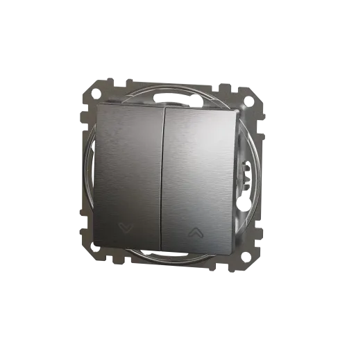 Выключатель для жалюзи, матовый алюминий, Sedna Design SDD170104