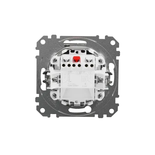 Выключатель 2 клавишный, матовый алюминий, Sedna Design SDD170105