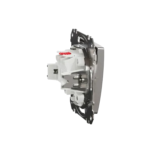 Двухклавишный выключатель, матовый алюминий, Sedna Design Schneider Electric SDD170105U