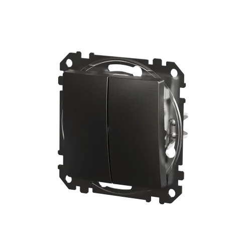 Двухклавишный выключатель, матовый алюминий, Sedna Design Schneider Electric SDD170105U