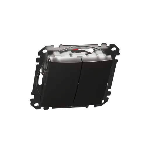 Двухклавишный выключатель, матовый алюминий, Sedna Design Schneider Electric SDD170105U