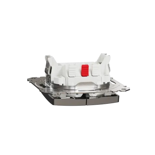 Двухклавишный выключатель, матовый алюминий, Sedna Design Schneider Electric SDD170105U