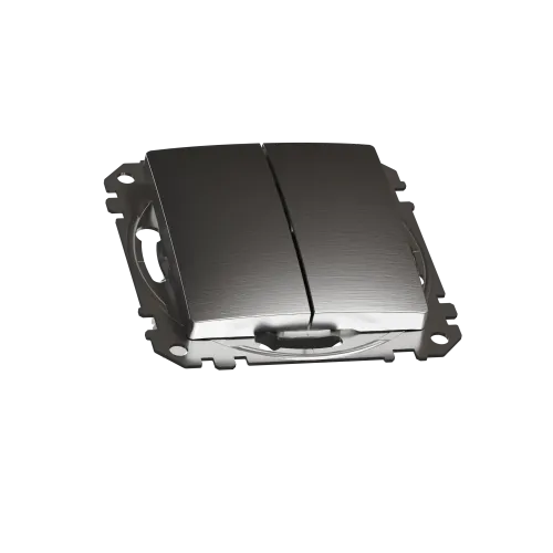 Двухклавишный выключатель, матовый алюминий, Sedna Design Schneider Electric SDD170105U