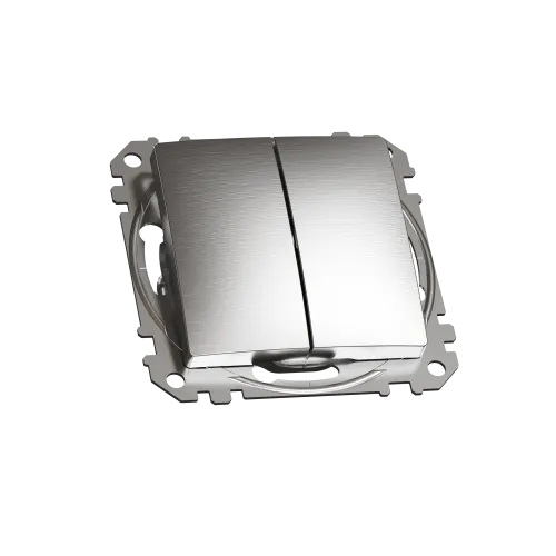 Двухклавишный выключатель, матовый алюминий, Sedna Design Schneider Electric SDD170105U