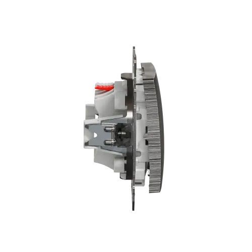Выключатель проходной 1 клавишный, матовый алюминий, Sedna Design SDD170106