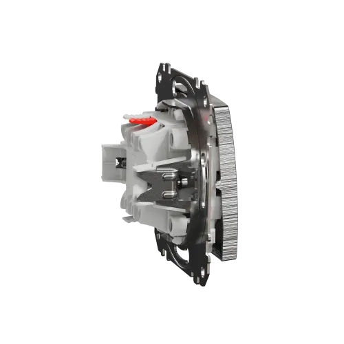 Выключатель проходной 1 клавишный, матовый алюминий, Sedna Design SDD170106