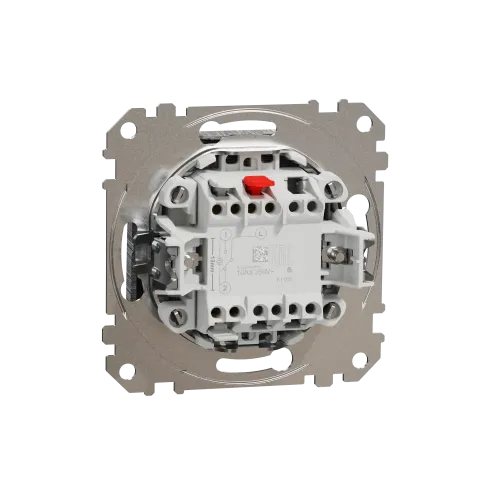 Выключатель проходной 1 клавишный, матовый алюминий, Sedna Design SDD170106