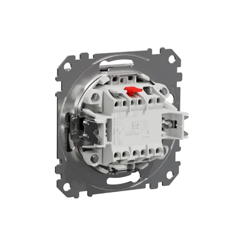 Выключатель проходной 1 клавишный, матовый алюминий, Sedna Design SDD170106