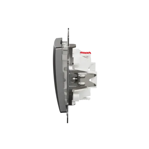 Проходной выключатель, матовый алюминий, Sedna Design Schneider Electric SDD170106U