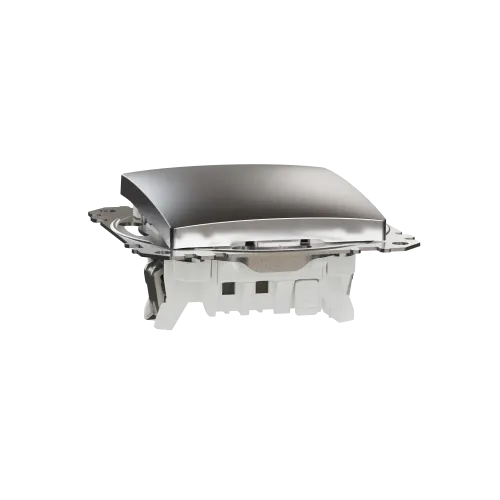 Проходной выключатель, матовый алюминий, Sedna Design Schneider Electric SDD170106U