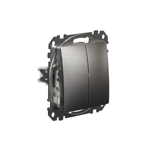 Проходной выключатель 2кл., матовый алюминий, Sedna Design Schneider Electric SDD170108U