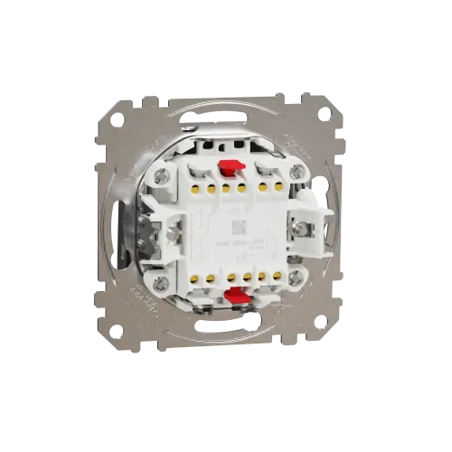 Проходной выключатель 2кл., матовый алюминий, Sedna Design Schneider Electric SDD170108U