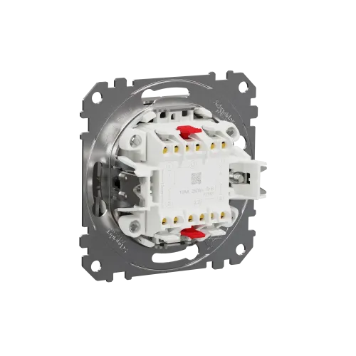 Проходной выключатель 2кл., матовый алюминий, Sedna Design Schneider Electric SDD170108U
