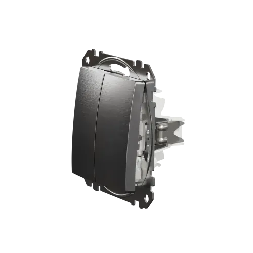 Проходной выключатель 2кл., матовый алюминий, Sedna Design Schneider Electric SDD170108U