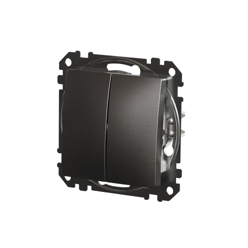 Проходной выключатель 2кл., матовый алюминий, Sedna Design Schneider Electric SDD170108U