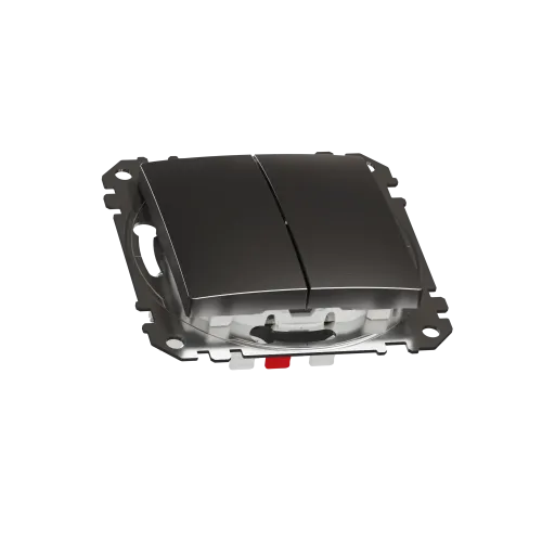 Проходной выключатель 2кл., матовый алюминий, Sedna Design Schneider Electric SDD170108U