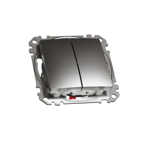 Проходной выключатель 2кл., матовый алюминий, Sedna Design Schneider Electric SDD170108U