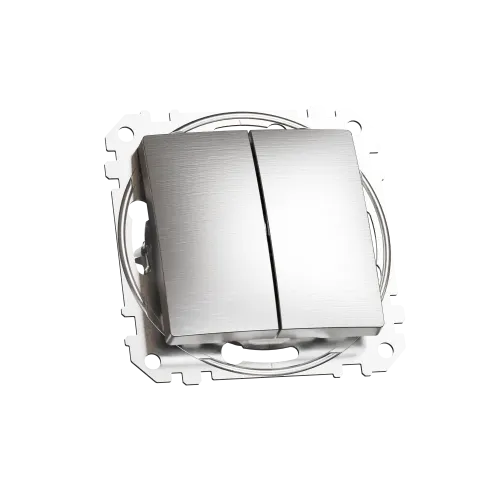 Проходной выключатель 2кл., матовый алюминий, Sedna Design Schneider Electric SDD170108U