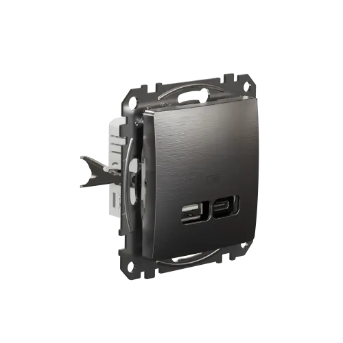 USB розетка A+C, матовый алюминий, Sedna Design Schneider Electric SDD170405U