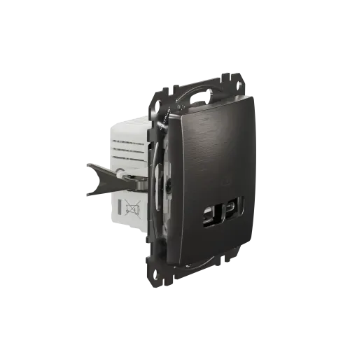 USB розетка A+C, матовый алюминий, Sedna Design Schneider Electric SDD170405U