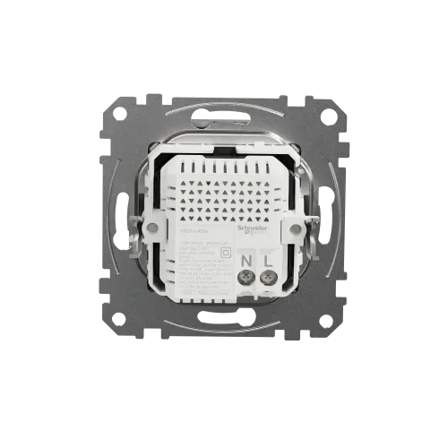 USB розетка A+C, матовый алюминий, Sedna Design Schneider Electric SDD170405U