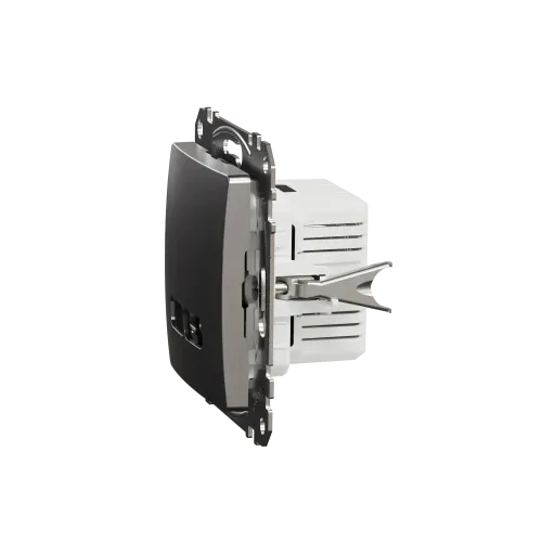 USB розетка A+C, матовый алюминий, Sedna Design Schneider Electric SDD170405U