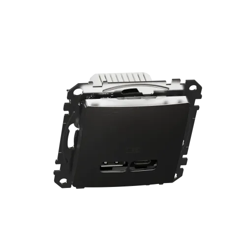 USB розетка A+C, матовый алюминий, Sedna Design Schneider Electric SDD170405U