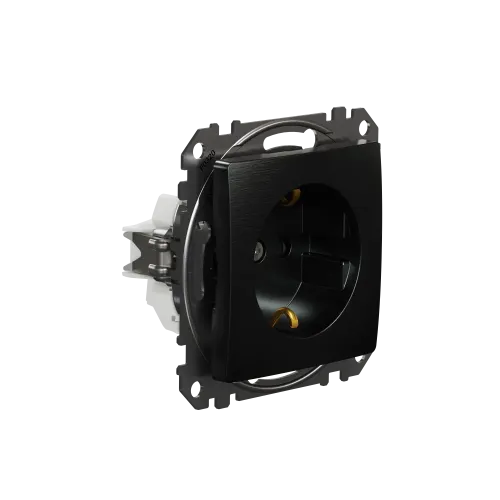 Розетка с заземлением, матовый титан, Sedna Design Schneider Electric SDD172022U