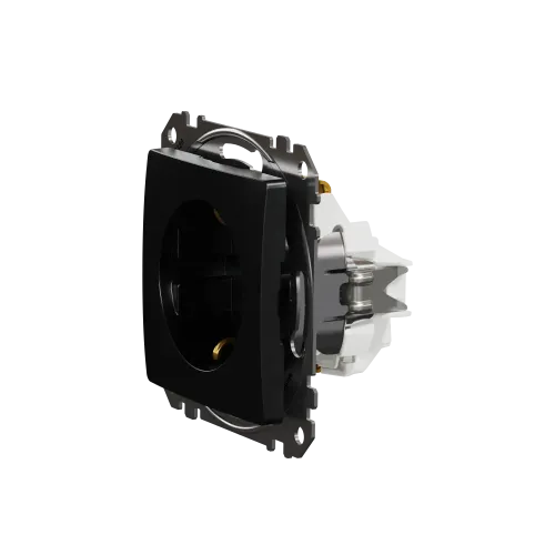 Розетка с заземлением, матовый титан, Sedna Design Schneider Electric SDD172022U