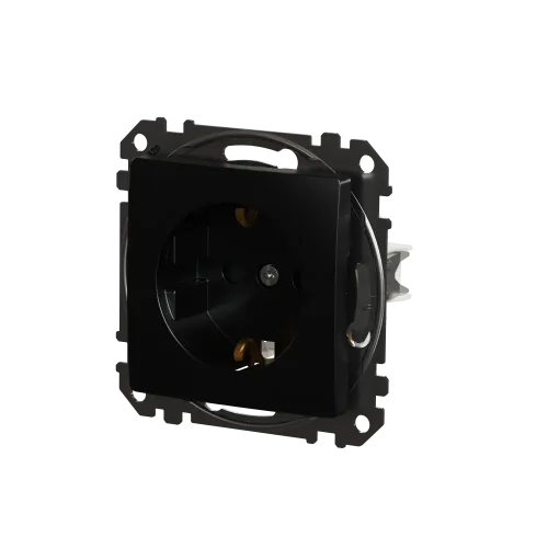 Розетка с заземлением, матовый титан, Sedna Design Schneider Electric SDD172022U