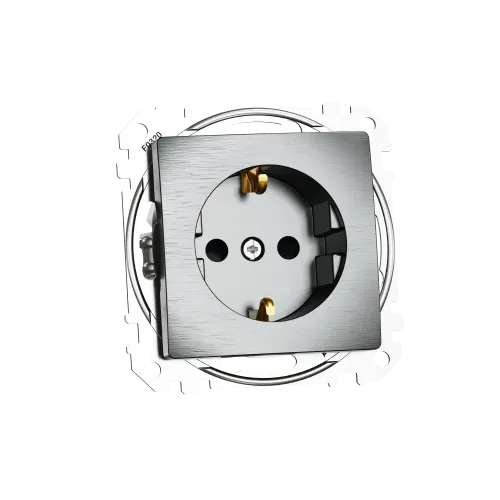 Розетка с заземлением, матовый титан, Sedna Design Schneider Electric SDD172022U