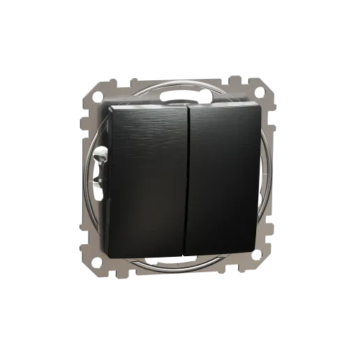 Двухклавишный выключатель, матовый титан, Sedna Design Schneider Electric SDD172105U