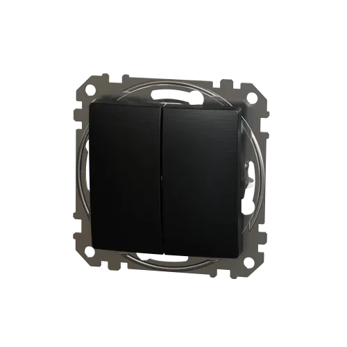 Двухклавишный выключатель, матовый титан, Sedna Design Schneider Electric SDD172105U