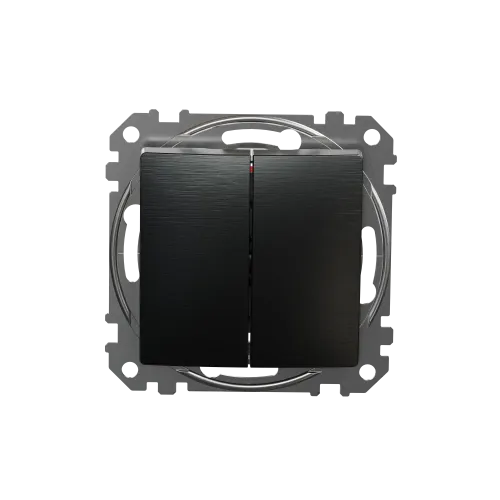 Двухклавишный выключатель, матовый титан, Sedna Design Schneider Electric SDD172105U