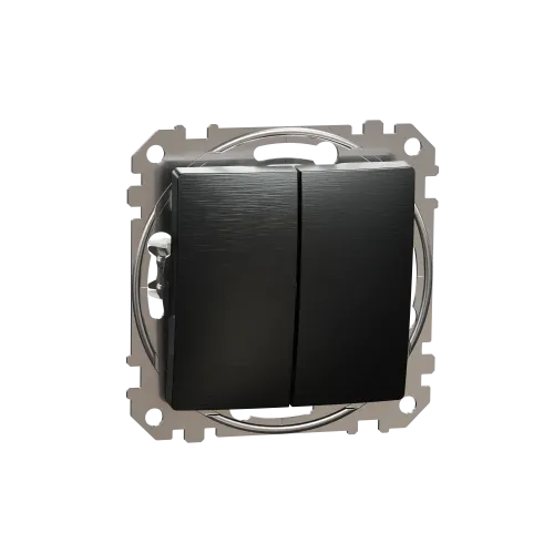 Двухклавишный выключатель, матовый титан, Sedna Design Schneider Electric SDD172105U